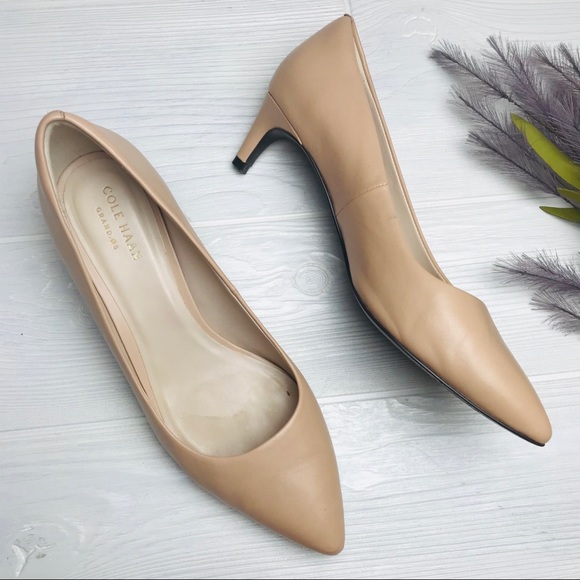Cole Haan Shoes - Cole Haan Nude Kitten Heel Pumps